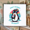 Housse de coussin blanc vue de face Visuel Pinguins I - Eat me, drunk me Housse de coussin Pinguin ~ Eat me / Drink me
