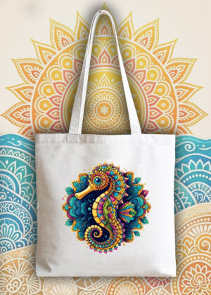 Tote Bag Hippocampe ~ Mandala