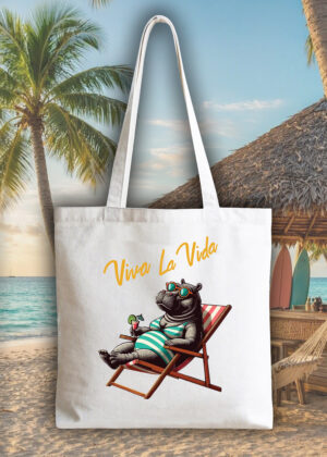 Tote Bag Hippopotame II ~ Summers Vibes