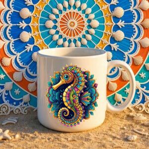 Mug Hippocampe Mandala I Mug Hippocampe ~ Mandalas