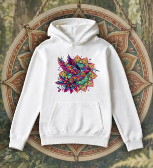 Sweats à capuche Unisexe Adultes / Oiseaux ~ Mandala