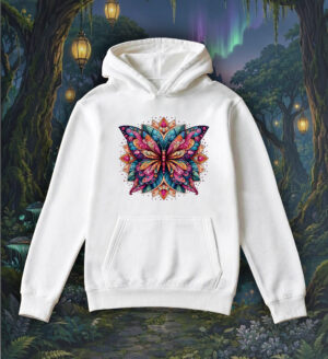 Sweats à capuche Unisexe Adultes / Papillon II ~ Mandala