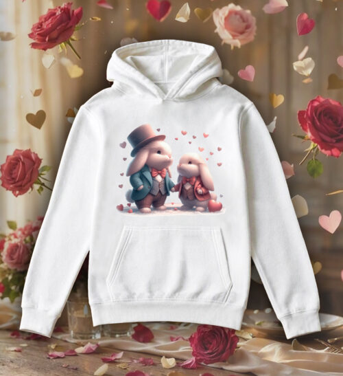 Sweats à capuche Unisexe Adultes / Lapins ~ Loves