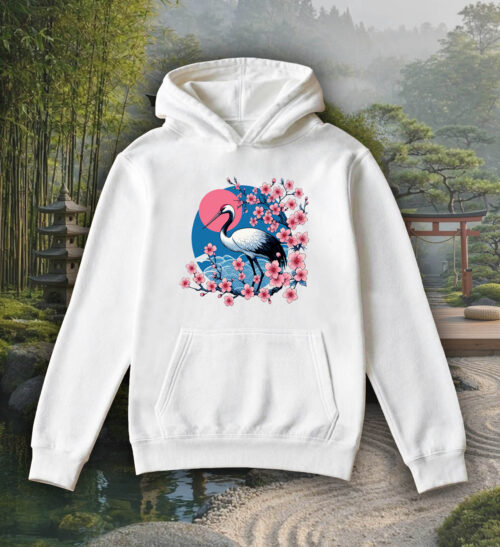 Sweats à capuche Unisexe Adultes / Cigogne ~ Asia