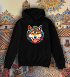 Sweats à capuche Unisexe Adultes / Chien ~ Mandala