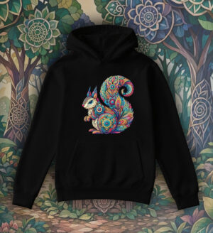 Sweats à capuche Unisexe Adultes /Ecureuil ~ Mandala