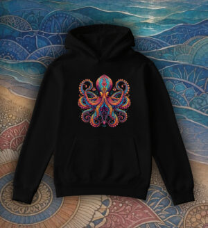Sweats à capuche Unisexe Adultes / Pieuvre ~ Mandala