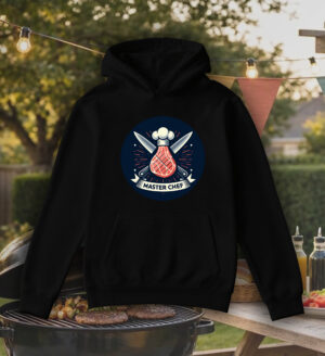 Sweets noir capuche adultes vue de face Visuel Barbecue I - Eat me, drunk me Sweats à capuche Unisexe Adultes / Barbecue ~ Eat me & Drink me