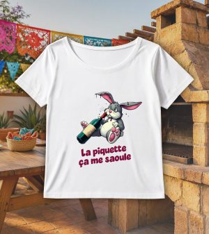 T-2D87~1 Col rond Femmes / Lapin II ~ Eat me, drink me