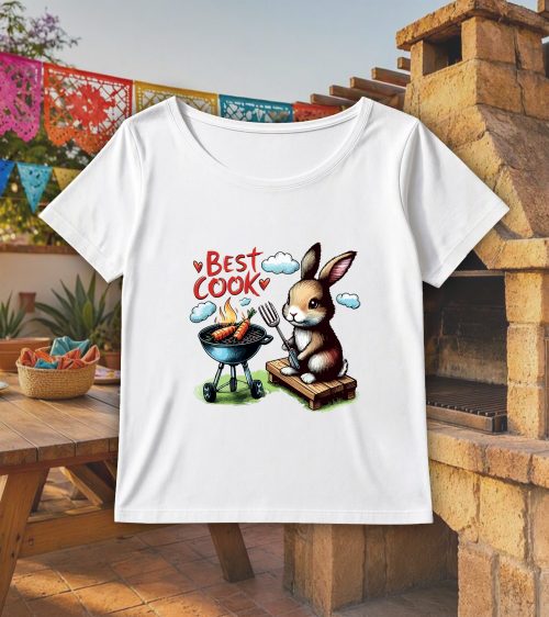 T-SHIR~4 Col rond Femmes / Lapins ~ Eat me, drink me