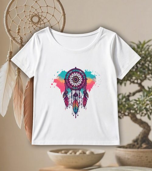 T-SHIR~4 Col rond Femmes / Attrape rêves II ~ Spirituelles & Zen