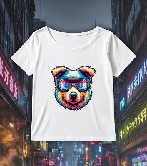 Col rond Femmes / Chien ~ Colors Vibes