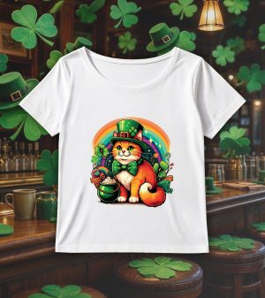 Col rond Femmes / Chat ~ Saint Patrick