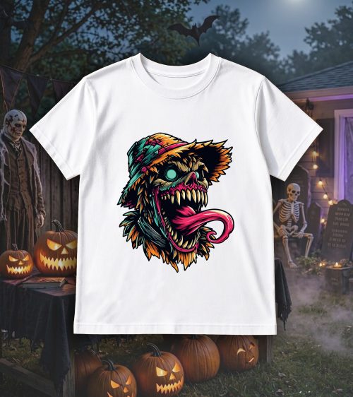 T-shirt col rond blanc enfants Visuel Epouvantails 1 - Horreurs Col rond Kids / Épouvantail ~ Horreurs