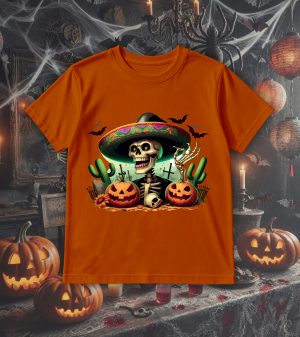T-shirt col rond noir enfants Visuel Halloween 2 Col rond Kids / Skull II ~ Horreurs