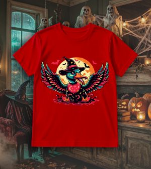 T-shirt col rond noir hommes Visuel Canard 1 - Horreurs Col rond Hommes / Canard ~ Horreurs