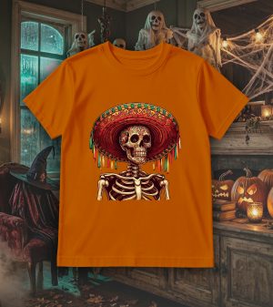 T-shirt col rond noir hommes Visuel Halloween 1 Col rond Hommes / Skull I ~ Horreurs