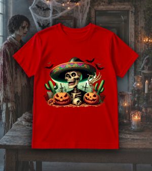 T-shirt col rond noir hommes Visuel Halloween 2 Col rond Hommes / Skull II ~ Horreurs