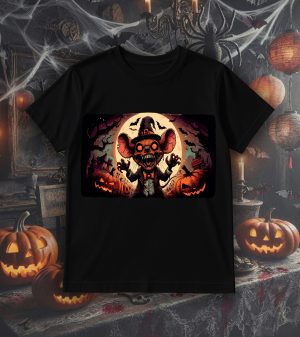 T-shirt col rond noir hommes Visuel Souris 1 Col rond Hommes / Souris ~ Horreurs