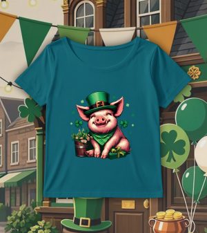 Col rond Femmes / Cochon ~ Saint Patrick