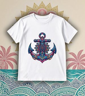 T-shirts blanc kids Ancre Mandala I Col rond Kids / Ancre ~ Mandala