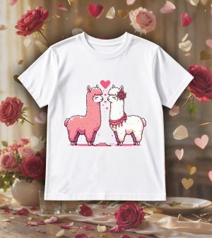 T-shirts blanc kids Visuel Alpagas I - Loves Col rond Kids / Alpagas ~ Loves