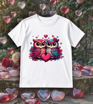 T-shirts blanc kids Visuel Chouettes I - Loves Col rond Kids / Chouettes ~ loves