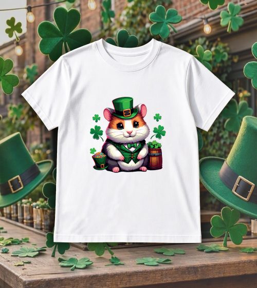 T-shirts blanc kids Visuel Hamsters I - Saint Patrick Col rond Kids / Hamster ~ Saint Patrick