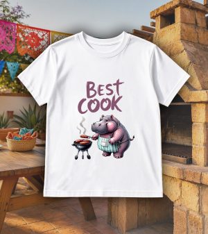 T-shirts blanc kids Visuel Hippopotame I - Eat me, drunk me Col rond Kids / Hippopotame ~ Eat me & Drink me