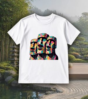 T-shirts blanc kids Visuel Ile de paques I - Spirituelles Zen Col rond Kids / Ile de Pâques I ~ Spirituelles & Zen