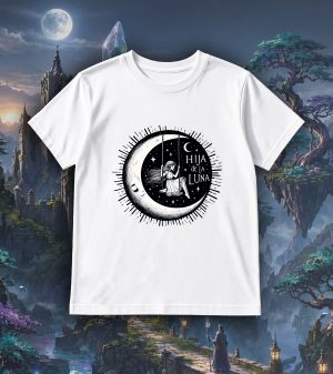 T-shirts blanc kids Visuel Lune 1 - Fantastiques & Sciences fictions Col rond Kids / Lune ~ Fantastiques & Sciences fictions