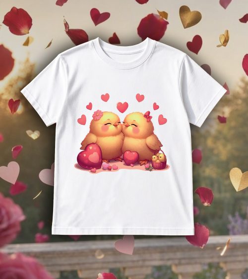 T-shirts blanc kids Visuel Poussins I - Loves Col rond Kids / Poussins ~ Love