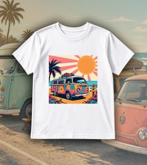 T-shirts blanc kids Visuel van II - Véhicules Col rond Kids / Van II ~ Vintages Cars