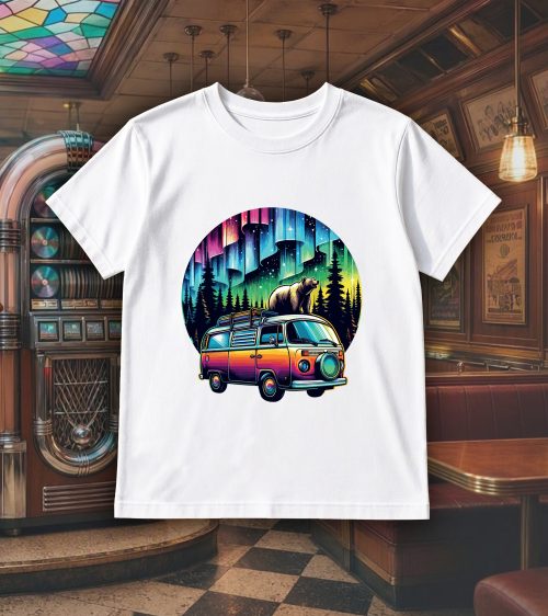 T-shirts blanc kids Visuel van III - Véhicules Col rond Kids / Van III ~ Vintages Cars