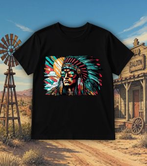 T-shirts noir kids Visuel Apaches II - Western Col rond Kids / Apache II ~ Westerns