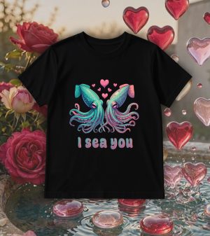 T-shirts noir kids Visuel Calamars I - Loves Col rond Kids / Calamars ~ Loves