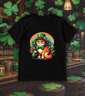 T-shirts noir kids Visuel Chats I - Saint Patrick Col rond Kids / Chat ~ Saint Patrick