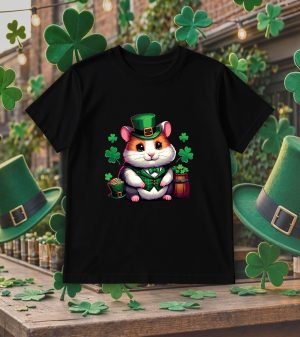 T-shirts noir kids Visuel Hamsters I - Saint Patrick Col rond Kids / Hamster ~ Saint Patrick