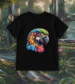 T-shirts noir kids Visuel Peroquet I - Fantastiques & Sciences fictions Col rond Kids / Perroquet ~ Fantastiques & Sciences fictions