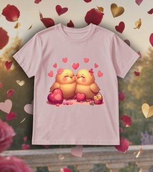T-shirts rose kids Visuel Poussins I - Loves Col rond Kids / Poussins ~ Loves