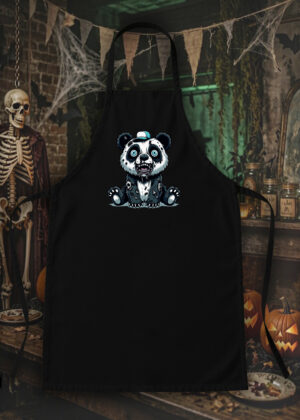 Tablier blanc vue de face Visuel Panda halloween 2 Tablier Panda II ~ Horreurs