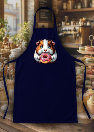 Tablier bleu marine vue de face Visuel Hamsters gateaux I - Eat me, drunk me Tablier Hamster ~ Eat me & Drink me