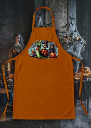 Tablier orange vue de face Visuel Escargots 1 - Horreurs Tablier Escargot ~ Horreurs