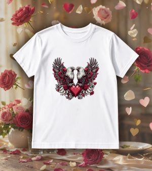 Tshirt blanc col rond homme vue de face Visuel Aigles I - Loves Col rond Hommes / Aigles I ~ Loves