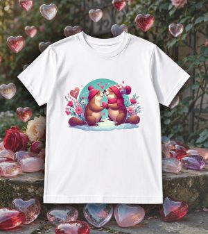 Tshirt blanc col rond homme vue de face Visuel Marmottes I - Loves Col rond Hommes / Marmottes ~ Loves